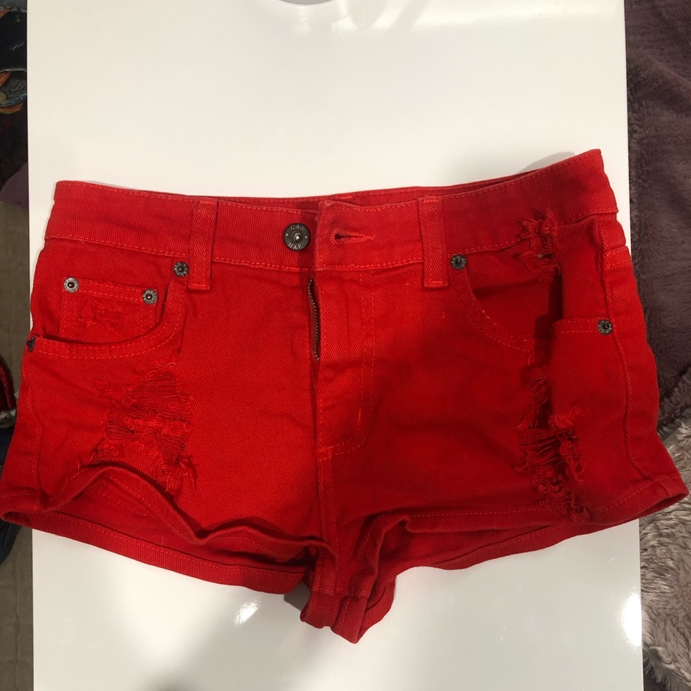 LF Red Carmar Denim Shorts